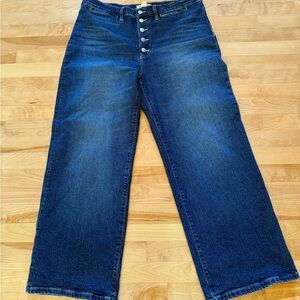 Madewell vintage Blue Wide-Leg Jeans with Button Fly